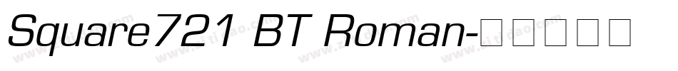 Square721 BT Roman字体转换